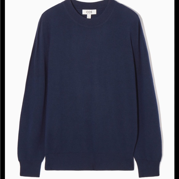 COS Navy Blue Crew Neck Sweater - Picture 1 of 7